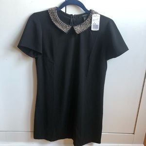 NWT F21 Embellished collar shift dress